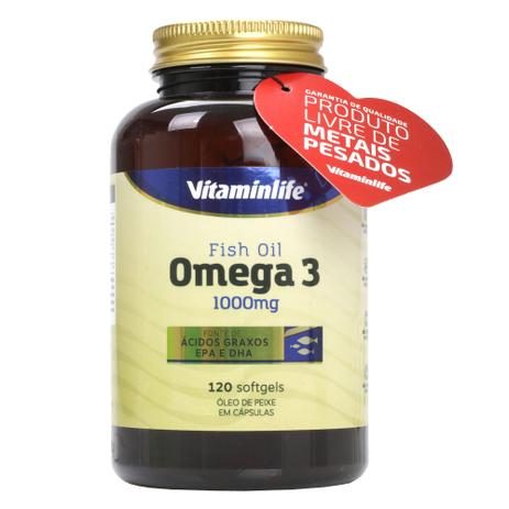 Ômega 3 - Óleo de Peixe (1000mg) 120 Softgels - Vitaminlife é boa?