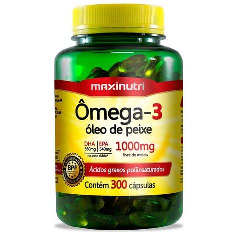 Ômega 3 (Óleo de Peixe) 1000mg com 300 cápsulas - Maxinutri é boa?
