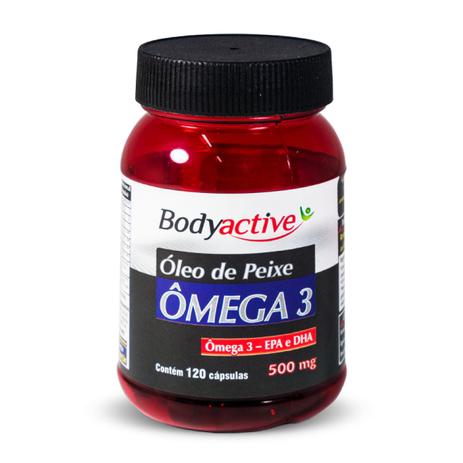 Ômega 3 Óleo de Peixe 500 MG 120 Cápsulas Bodyactive Menor preço em Ômega 3 Óleo de Peixe 500 MG 120 Cápsulas Bodyactive