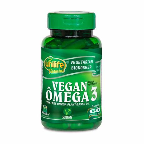 Ômega 3 Vegan - Unilife - 60 Cápsulas de 480mg Menor preço em Ômega 3 Vegan - Unilife - 60 Cápsulas de 480mg
