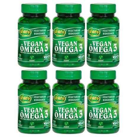 Ômega 3 Vegano Vegan 60 Cápsulas 480mg Unilife - Kit Com 6 Unidades - Unilife vitamins Menor preço em Ômega 3 Vegano Vegan 60 Cápsulas 480mg Unilife - Kit Com 6 Unidades - Unilife vitamins