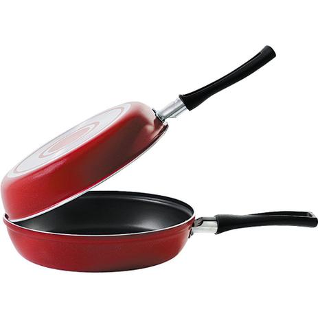 Omeleteira 18cm Antiaderente Garlic Brinox Vermelha Menor preço em Omeleteira 18cm Antiaderente Garlic Brinox Vermelha