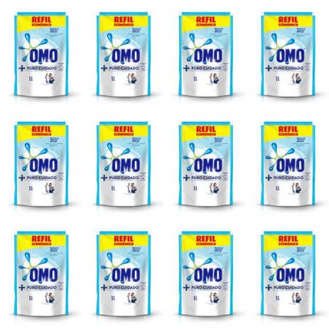Omo Puro Cuidado Lava Roupas 1 L (Kit C/12) Menor preço em Omo Puro Cuidado Lava Roupas 1 L (Kit C/12)