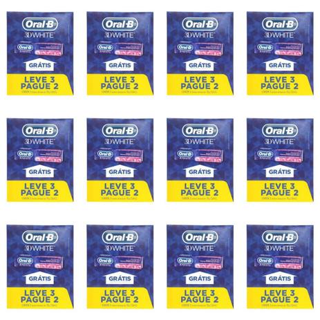 Oral B 3D White Creme Dental 3x70g (Kit C/12) Menor preço em Oral B 3D White Creme Dental 3x70g (Kit C/12)