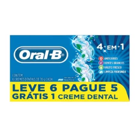Oral B 4em1 Creme Dental 70g Menor preço em Oral B 4em1 Creme Dental 70g