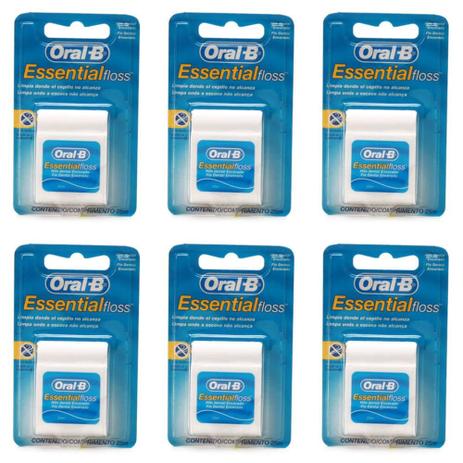 Oral B C/ Cera Fio Dental 25m (Kit C/06) Menor preço em Oral B C/ Cera Fio Dental 25m (Kit C/06)