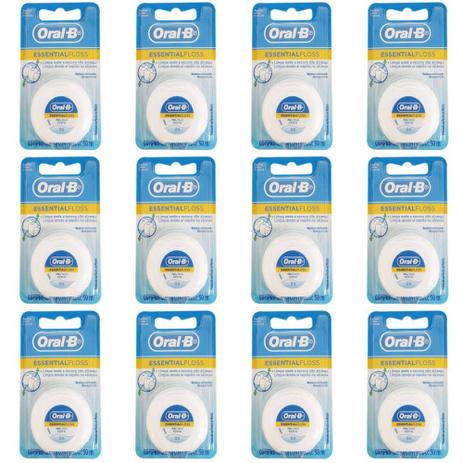 Oral B C/ Cera Fio Dental 50m (Kit C/12) Menor preço em Oral B C/ Cera Fio Dental 50m (Kit C/12)