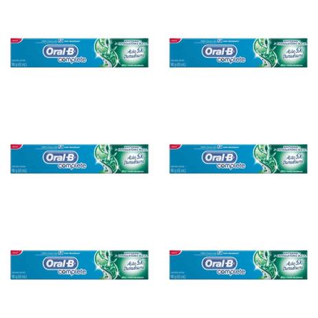 Oral B Complete Creme Dental Ação Duradoura 90g (Kit C/06) Menor preço em Oral B Complete Creme Dental Ação Duradoura 90g (Kit C/06)