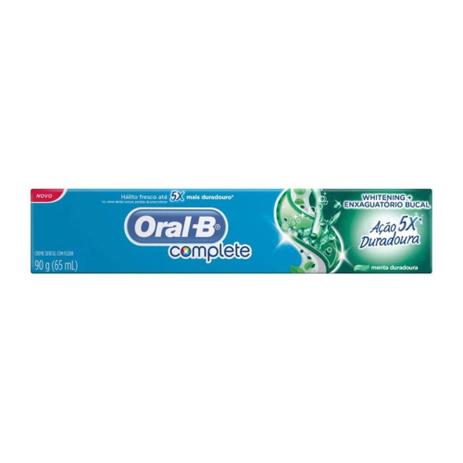 Oral B Complete Creme Dental Ação Duradoura 90g Menor preço em Oral B Complete Creme Dental Ação Duradoura 90g