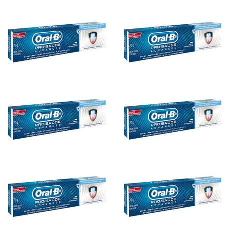 Oral B Pro Saúde Advanced Creme Dental 70g (Kit C/06) Menor preço em Oral B Pro Saúde Advanced Creme Dental 70g (Kit C/06)