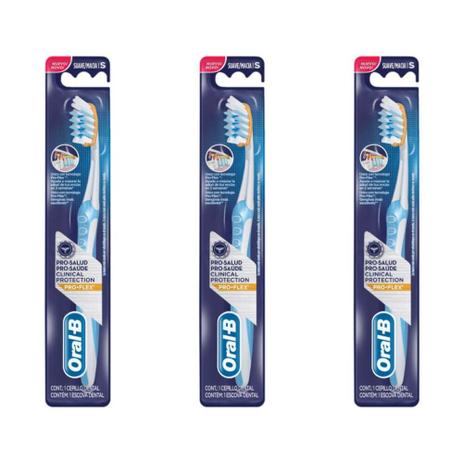 Oral B Pro Saúde Pro Flex Escova Dental Macia (Kit C/03) Menor preço em Oral B Pro Saúde Pro Flex Escova Dental Macia (Kit C/03)