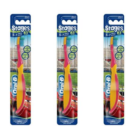 Oral B Stages Carros Escova Dental Infantil 5 A 7 Anos (Kit C/03) Menor preço em Oral B Stages Carros Escova Dental Infantil 5 A 7 Anos (Kit C/03)