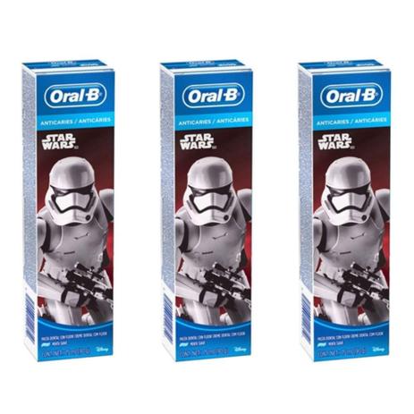 Oral B Stages Stars Wars Creme Dental Infantil 90g (Kit C/03) Menor preço em Oral B Stages Stars Wars Creme Dental Infantil 90g (Kit C/03)