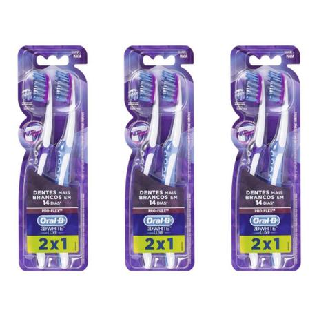 Oral B White Lux Pro Escova Dental C/2 (Kit C/03) Menor preço em Oral B White Lux Pro Escova Dental C/2 (Kit C/03)