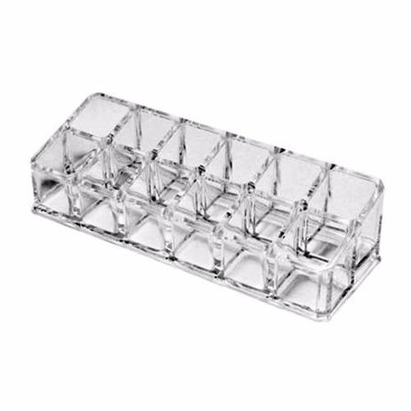 Organizador Batons Cosméticos Acrílico Grande 12 Divisórias - Sanxya Menor preço em Organizador Batons Cosméticos Acrílico Grande 12 Divisórias - Sanxya