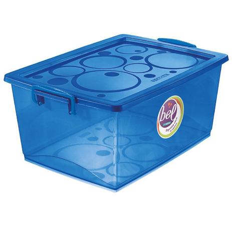 Organizador Bel 30L Azul Ordene Menor preço em Organizador Bel 30L Azul Ordene