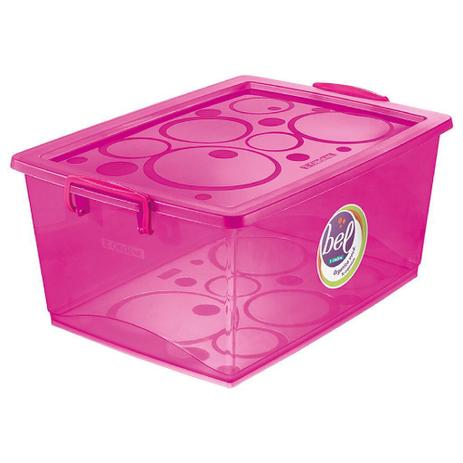 Organizador Bel 30L Pink Ordene Menor preço em Organizador Bel 30L Pink Ordene