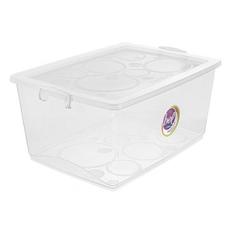Organizador Bel 60L Cristal Ordene Menor preço em Organizador Bel 60L Cristal Ordene