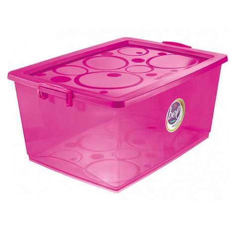 Organizador Bel 60L Pink Ordene Menor preço em Organizador Bel 60L Pink Ordene
