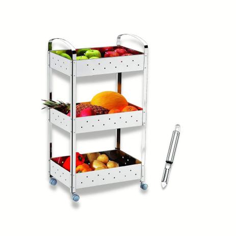 Organizador Brinox Suprema Inox Com Rodinhas + Descascador é boa?