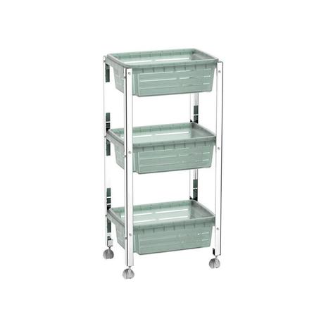 Organizador com 3 Cestas Plásticas Suprema 2095153 Brinox Menta Menor preço em Organizador com 3 Cestas Plásticas Suprema 2095153 Brinox Menta
