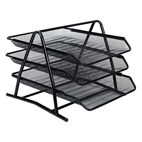 Organizador de Documentos Para Mesa Escritorio Em Aço Telado Com 3 Divisoria Porta Papel Arquivo Preto (bsl-34008-2) - Braslu Menor preço em Organizador de Documentos Para Mesa Escritorio Em Aço Telado Com 3 Divisoria Porta Papel Arquivo Preto (bsl-34008-2) - Braslu