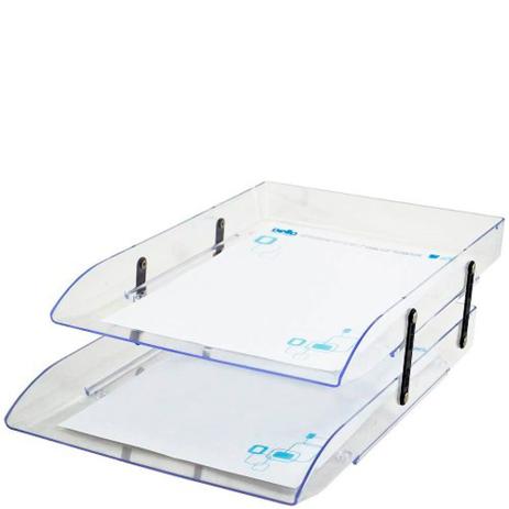 Organizador de Mesa Articulável Cristal Dupla - Dello Menor preço em Organizador de Mesa Articulável Cristal Dupla - Dello