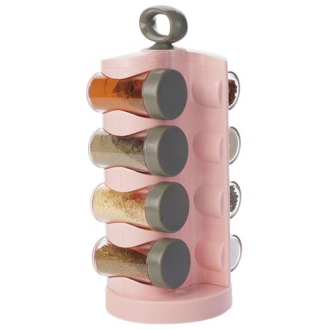 Organizador de Temperos Porta Condimentos 8 Peças Giratório - Paramount Plásticos Menor preço em Organizador de Temperos Porta Condimentos 8 Peças Giratório - Paramount Plásticos