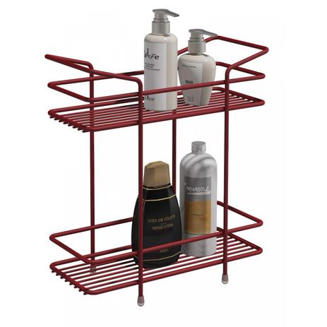 Organizador Duplo de Bancada Domo House Vermelho Menor preço em Organizador Duplo de Bancada Domo House Vermelho
