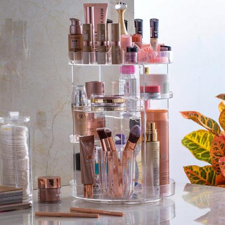 Organizador Giratório/esmalte/base/maquiagem/perfume - DIVERSIDADES Menor preço em Organizador Giratório/esmalte/base/maquiagem/perfume - DIVERSIDADES