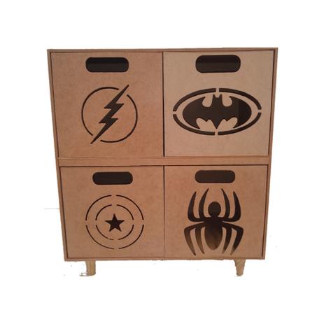 Organizador Infantil Brinquedos Super- Heróis - Mdf Cru - Ideale Mdf é boa?