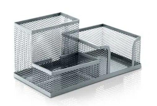 Organizador Mesa Escritório Telado Metal Porta Canetas Preto - Sunflower Menor preço em Organizador Mesa Escritório Telado Metal Porta Canetas Preto - Sunflower