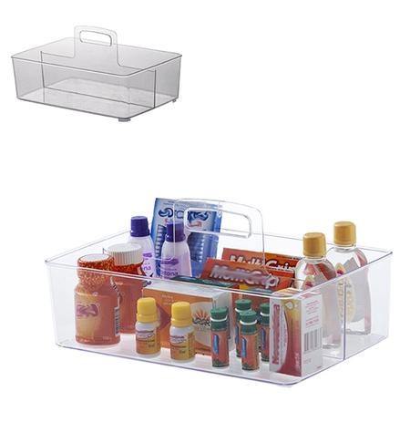 Organizador multiuso de acrilico transparente diamond com 2 divisorias e alca 33x22x18cm - Paramount Menor preço em Organizador multiuso de acrilico transparente diamond com 2 divisorias e alca 33x22x18cm - Paramount