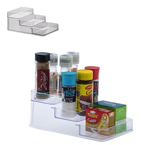 Organizador multiuso de acrilico transparente diamond triplo 26x16x10cm - Paramount Menor preço em Organizador multiuso de acrilico transparente diamond triplo 26x16x10cm - Paramount