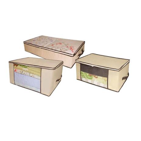 Organizador Multiuso VB Home com 3 unidades Marfim Menor preço em Organizador Multiuso VB Home com 3 unidades Marfim