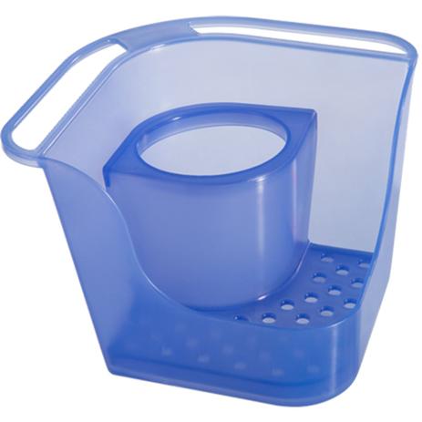 Organizador Pia Dispenser Detergente Esponja Porta Talheres Azul - Coza Menor preço em Organizador Pia Dispenser Detergente Esponja Porta Talheres Azul - Coza