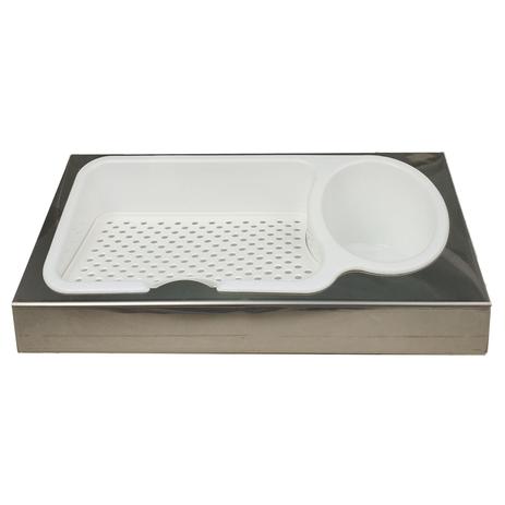 Organizador Porta Detergente e Esponja para Pia em Aço Inox - Mak-Inox - Mak inox é ruim? Organizador Porta Detergente e Esponja para Pia em Aço Inox - Mak-Inox - Mak inox é boa?