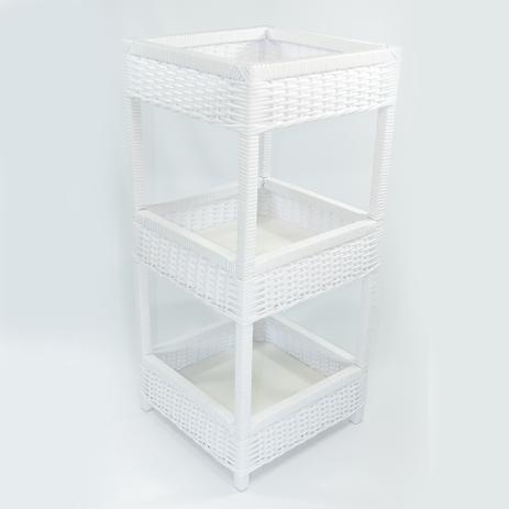 Organizador Quadrado Multiuso/ Fruteira 3 Andares 35x35x75 - Branco - Allstate Menor preço em Organizador Quadrado Multiuso/ Fruteira 3 Andares 35x35x75 - Branco - Allstate