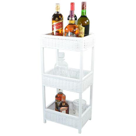 Organizador Retangular Multiuso/ Fruteira 3 Andares 34x24x75 - Branco - Allstate Menor preço em Organizador Retangular Multiuso/ Fruteira 3 Andares 34x24x75 - Branco - Allstate