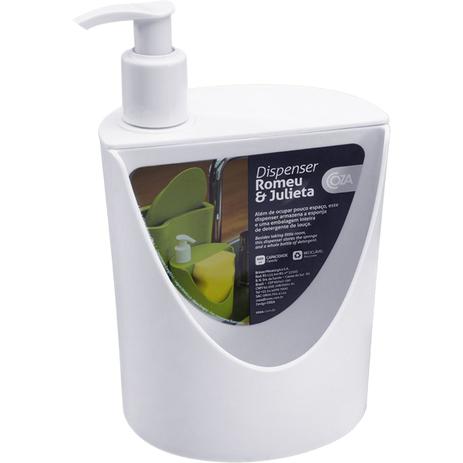 Organizador Suporte Dispenser Detergente Esponja Para Pia Branco - Coza Menor preço em Organizador Suporte Dispenser Detergente Esponja Para Pia Branco - Coza