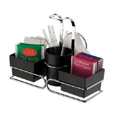 Organizador suporte porta sache guardanapos e colherzinhas conjunto para cha cafe cromado luxo futur - Future Menor preço em Organizador suporte porta sache guardanapos e colherzinhas conjunto para cha cafe cromado luxo futur - Future
