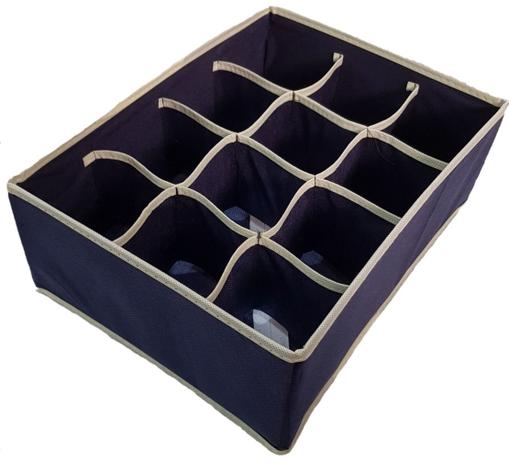 Organizador Tnt Colmeia Gaveta 12 Nicho Biquini Cueca Meia Cor: Azul - Unica Menor preço em Organizador Tnt Colmeia Gaveta 12 Nicho Biquini Cueca Meia Cor: Azul - Unica
