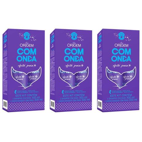 Origem C/ Onda Shampoo + Condicionador 300ml (Kit C/03) Menor preço em Origem C/ Onda Shampoo + Condicionador 300ml (Kit C/03)