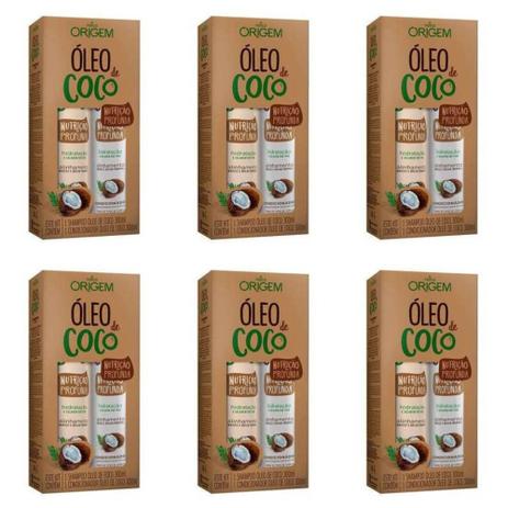 Origem Kit Óleo De Coco Shampoo + Condicionador 300ml (Kit C/06) Menor preço em Origem Kit Óleo De Coco Shampoo + Condicionador 300ml (Kit C/06)