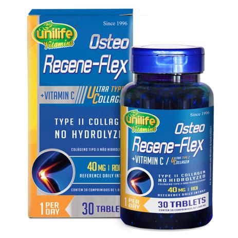 Osteo Regene-flex - Colágeno Tipo 2 (1000mg) 30 Cápsulas - Unilife Menor preço em Osteo Regene-flex - Colágeno Tipo 2 (1000mg) 30 Cápsulas - Unilife