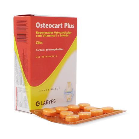 Osteoarticular Osteocart Plus com 30 Comprimidos para Cães Labyes Menor preço em Osteoarticular Osteocart Plus com 30 Comprimidos para Cães Labyes