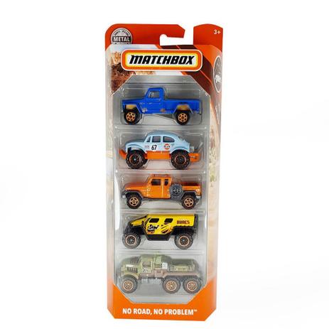Pack 5 Matchbox No Road, No Problem Jeep Fusca Hummer 1/64 Menor preço em Pack 5 Matchbox No Road, No Problem Jeep Fusca Hummer 1/64