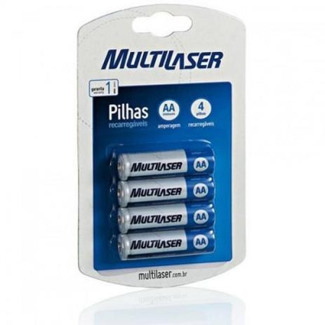 Pack c/ 4 Pilhas AA Recarregáveis 2500mAh Multilaser CB052 - Multilaser Menor preço em Pack c/ 4 Pilhas AA Recarregáveis 2500mAh Multilaser CB052 - Multilaser