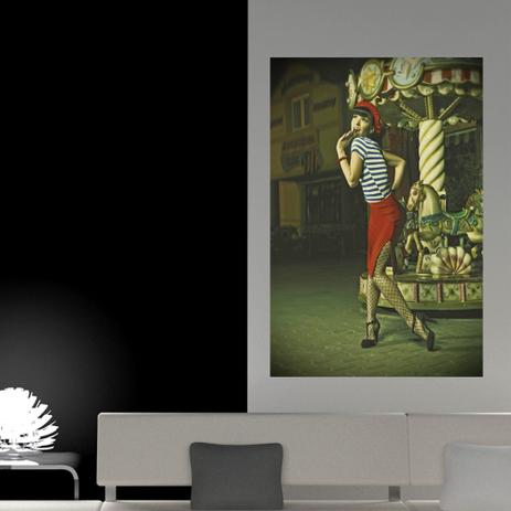 Painel Adesivo de Parede - Garota Pin Up - 066pnm - Allodi é boa?