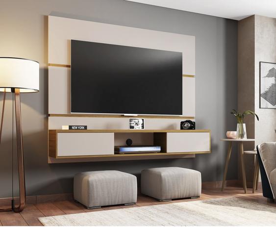 Painel Ambar Sala paraTv até 65 Polegadas Cor OffWhite - Bechara é boa?